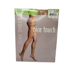 Vintage NEW Nice Touch Day Sheer Control‎ Top Natural Size AB Panty Hose